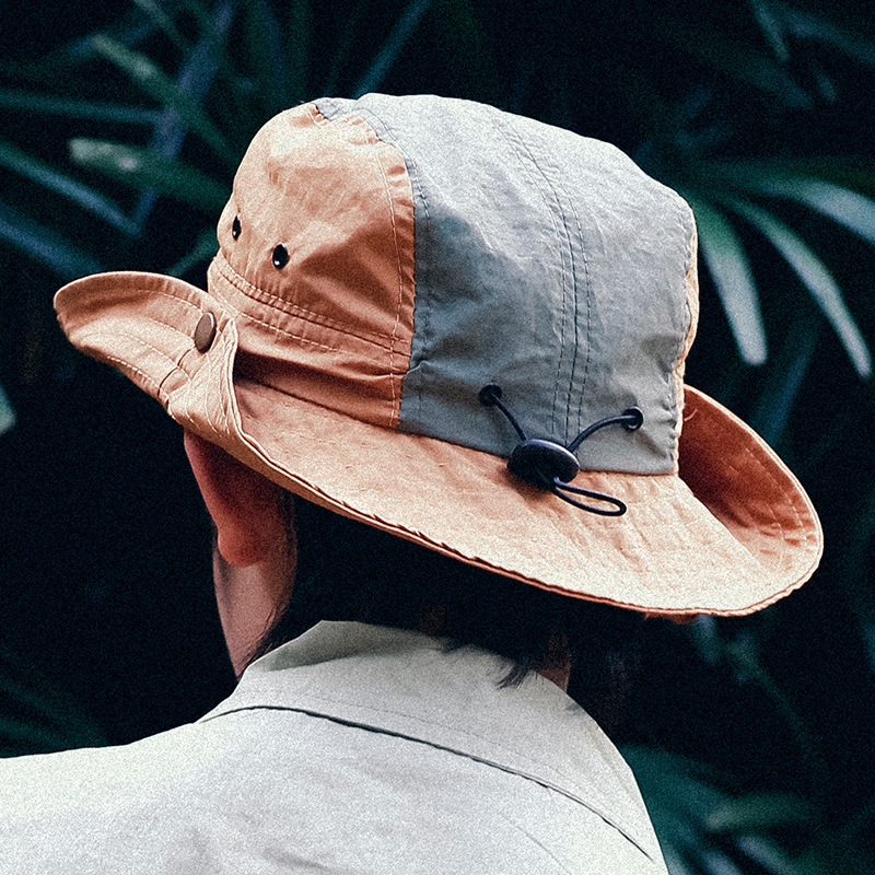 亲子兒童親子春季大帽簷撞色速乾防曬漁夫帽