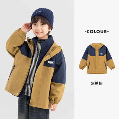 秋冬男童防潑水三合一外套