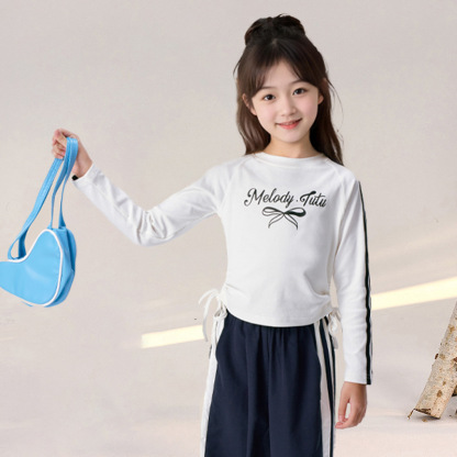 春秋款女童直筒褲運動褲