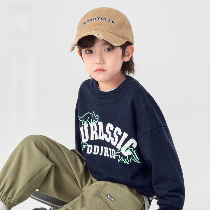 男童春秋款字母恐龍印花衛衣