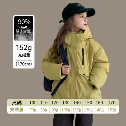 女童工裝三防羽絨服