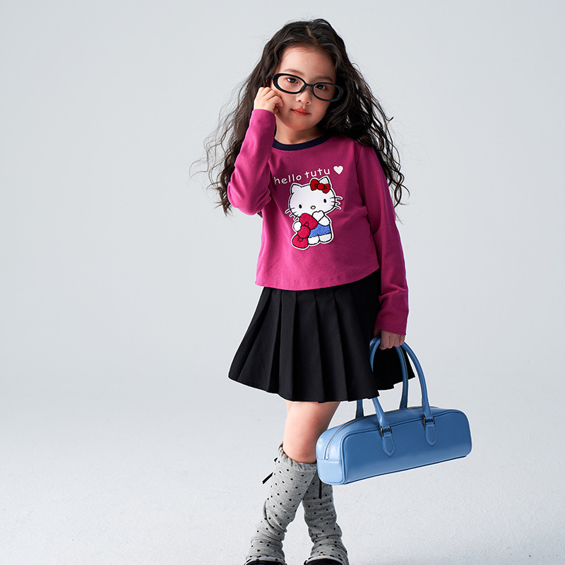 春季女童加厚長袖T恤