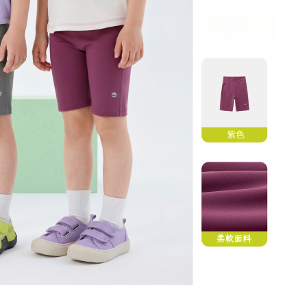四面高彈女童鯊魚騎行短褲