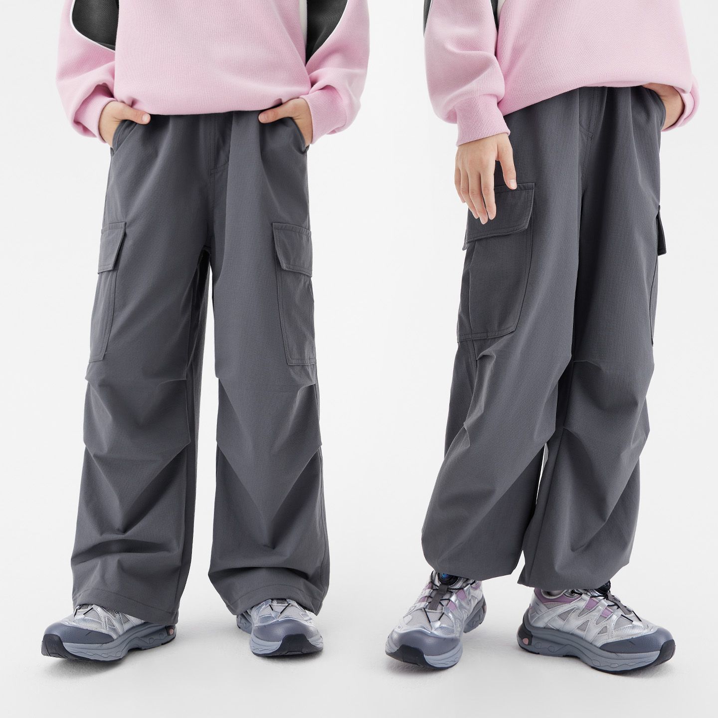 春秋女童大口袋工裝褲