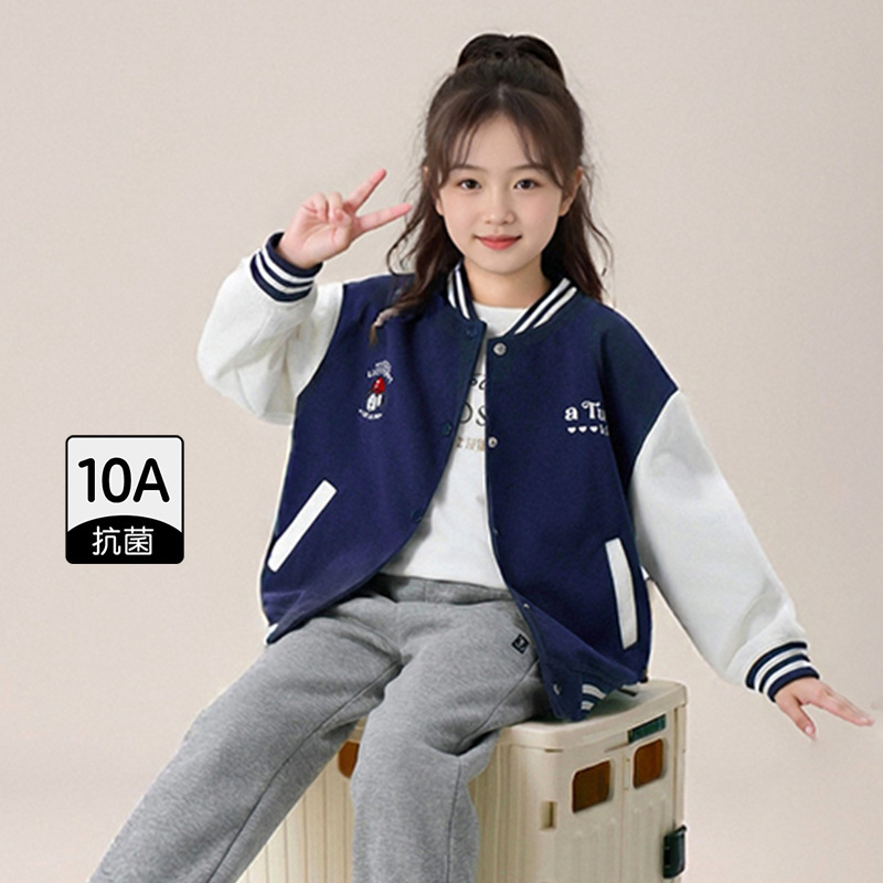 春季女童卡通棒球服