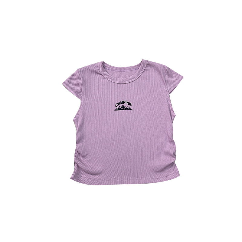 女童山系戶外風百搭短袖T恤