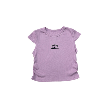 女童山系戶外風百搭短袖T恤