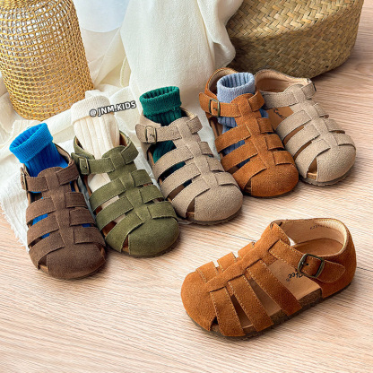 韓版兒童英倫豆豆鞋