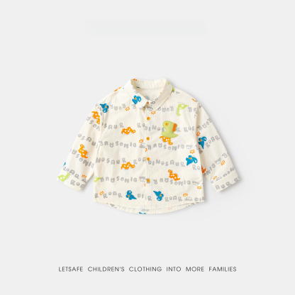 春季童裝新款格子襯衣