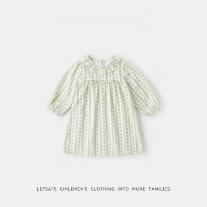 春季女童清新碎花連衣裙