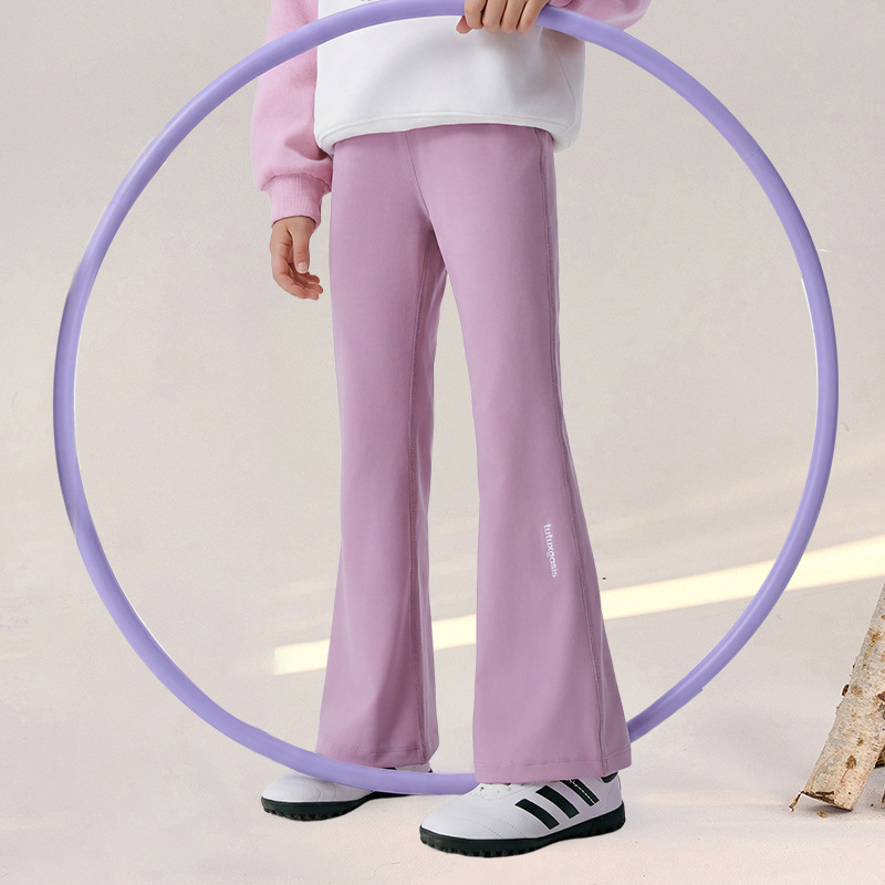 春季女童修身彈力微喇褲