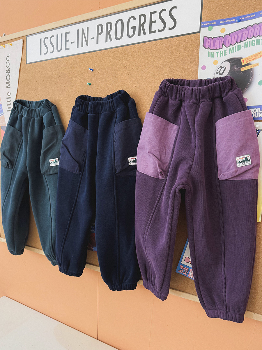 冬季兒童加絨加厚衛褲