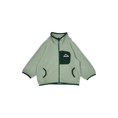 秋冬兒童搖粒絨外套立領上衣