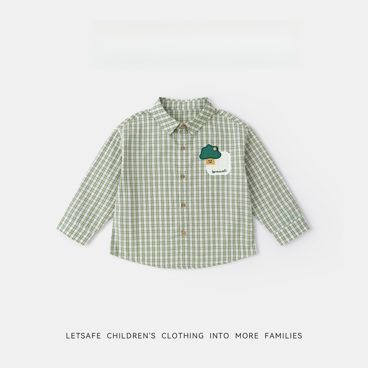 春季男童格子襯衫