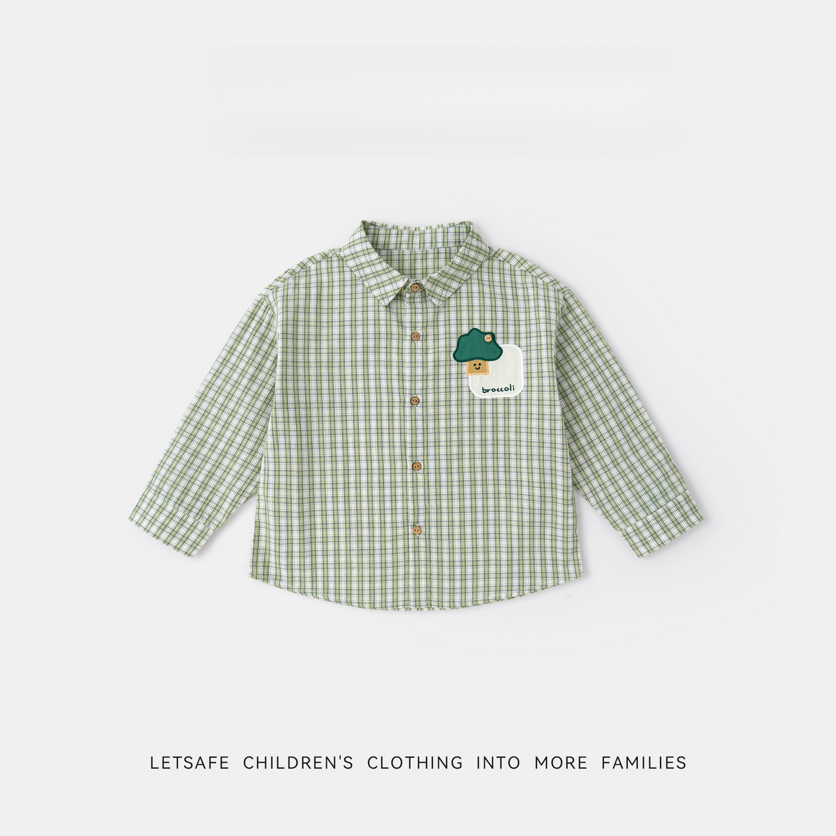 春季男童格子襯衫