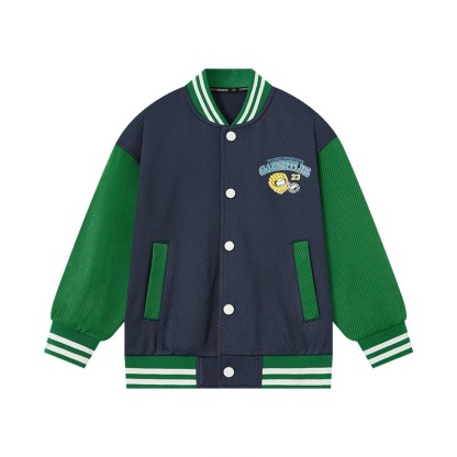男童學院風美式棒球印花夾克