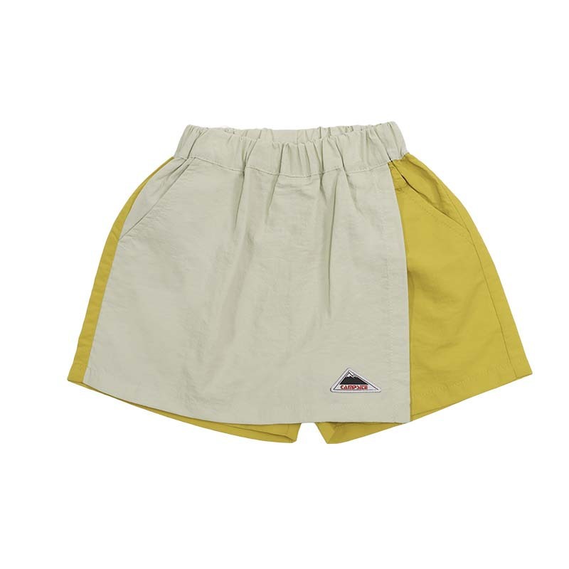 兒童多巴胺撞色拼接裙褲親子裝