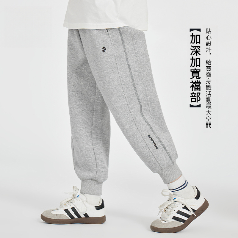 男童休閑衛褲校園跑步褲