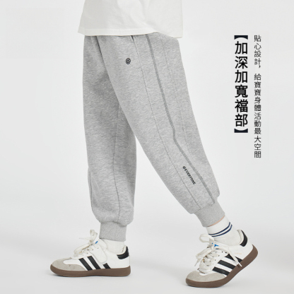 男童休閑衛褲校園跑步褲