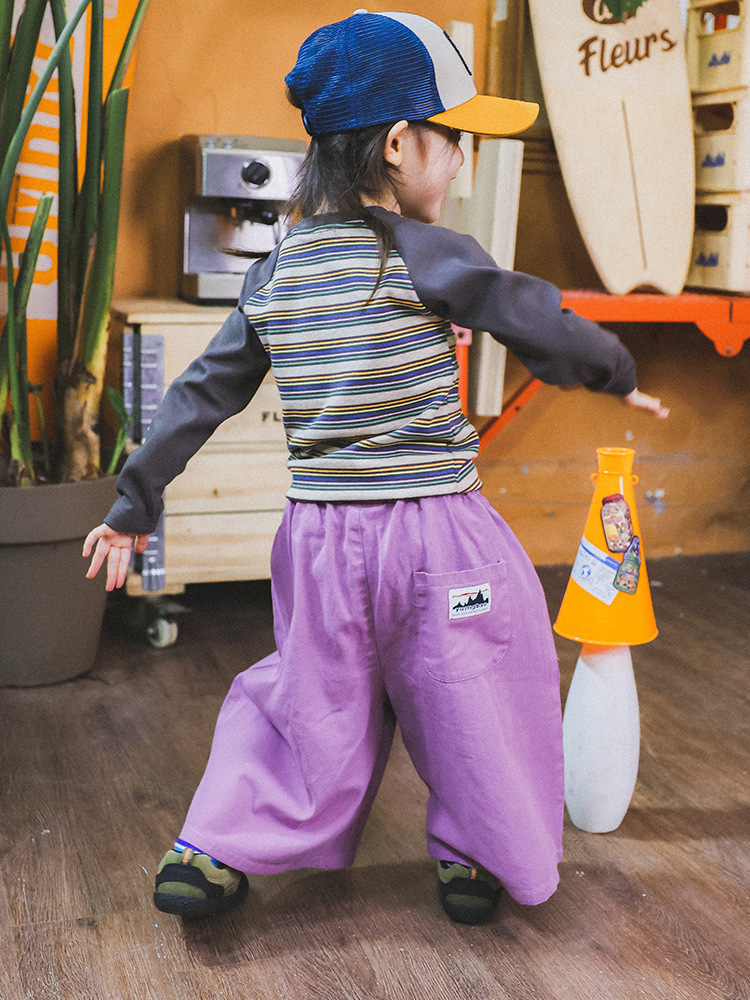 女童闊腿休閒褲