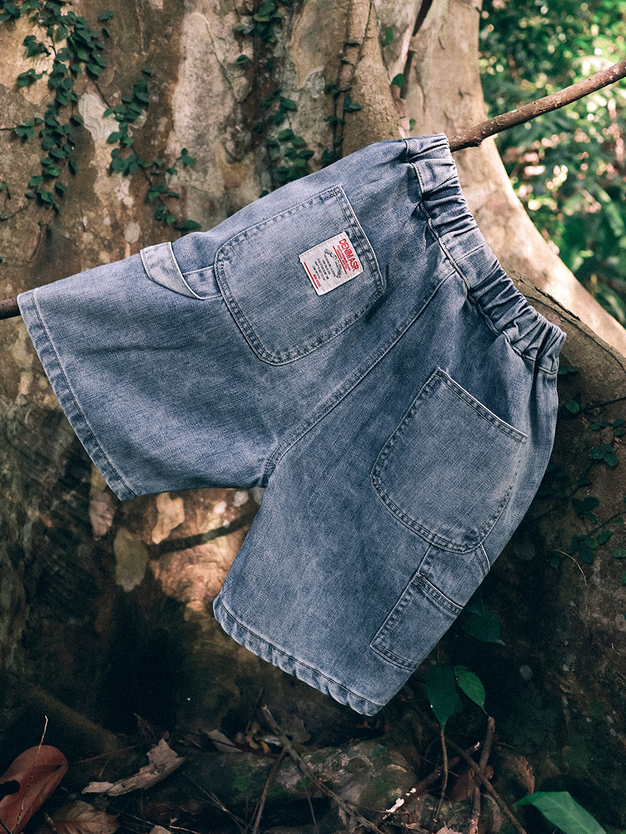 兒童夏季復古牛仔短褲