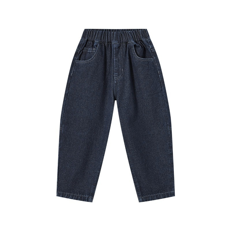 春季男童刺繡牛仔褲