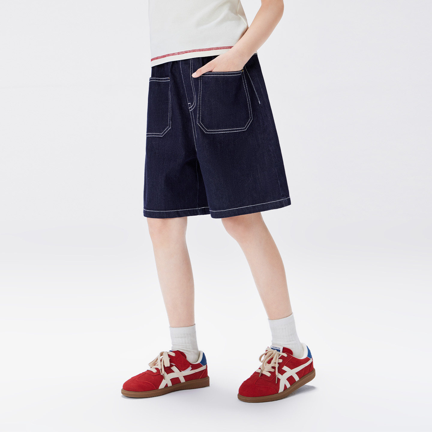 女童夏季防褪色五分褲