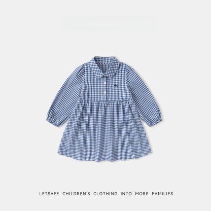 春季女童潮新款純棉連衣裙襯衫裙