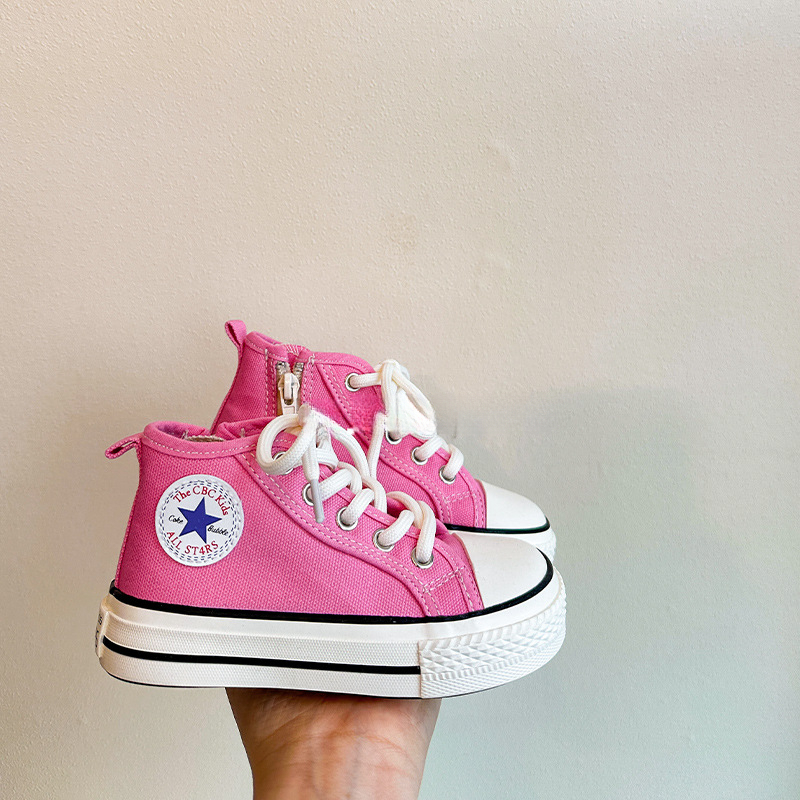 兒童高幫帆布鞋