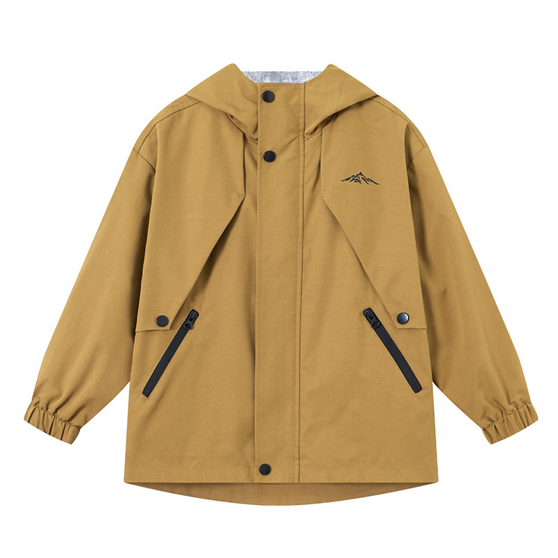 春秋兒童戶外登山服防風薄絨外套