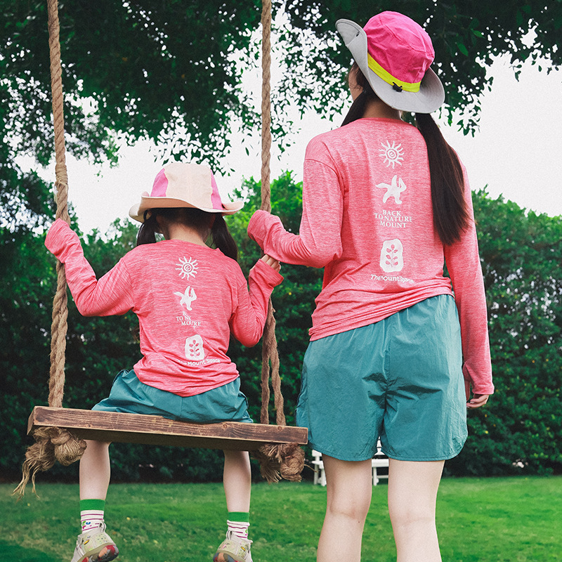 親子裝女童速乾涼感長袖打底衫