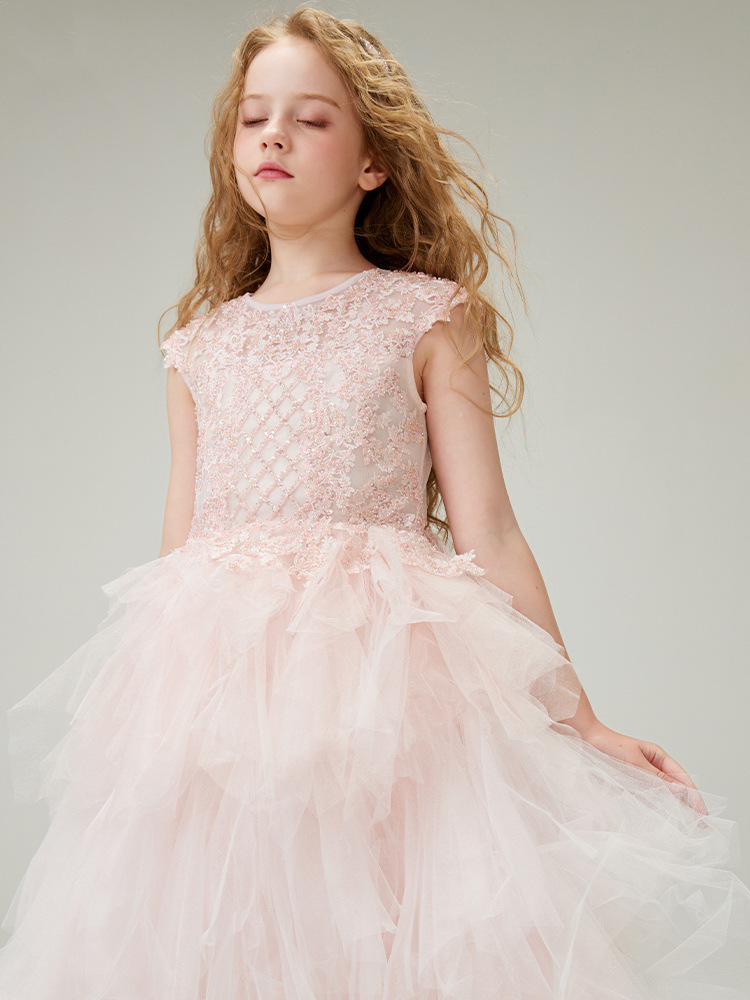 女童粉色蓬蓬裙公主裙