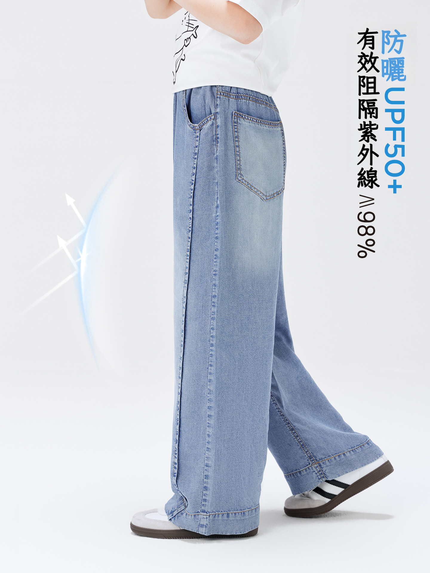 女童夏季萊賽爾天絲牛仔褲