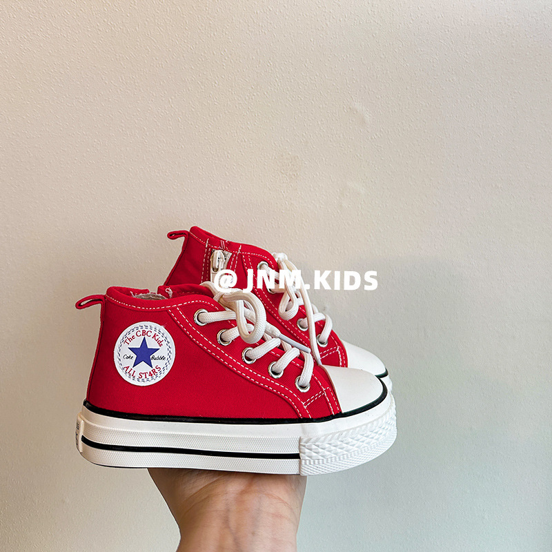 兒童高幫帆布鞋