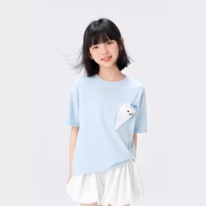 女童原紗花苞短裙