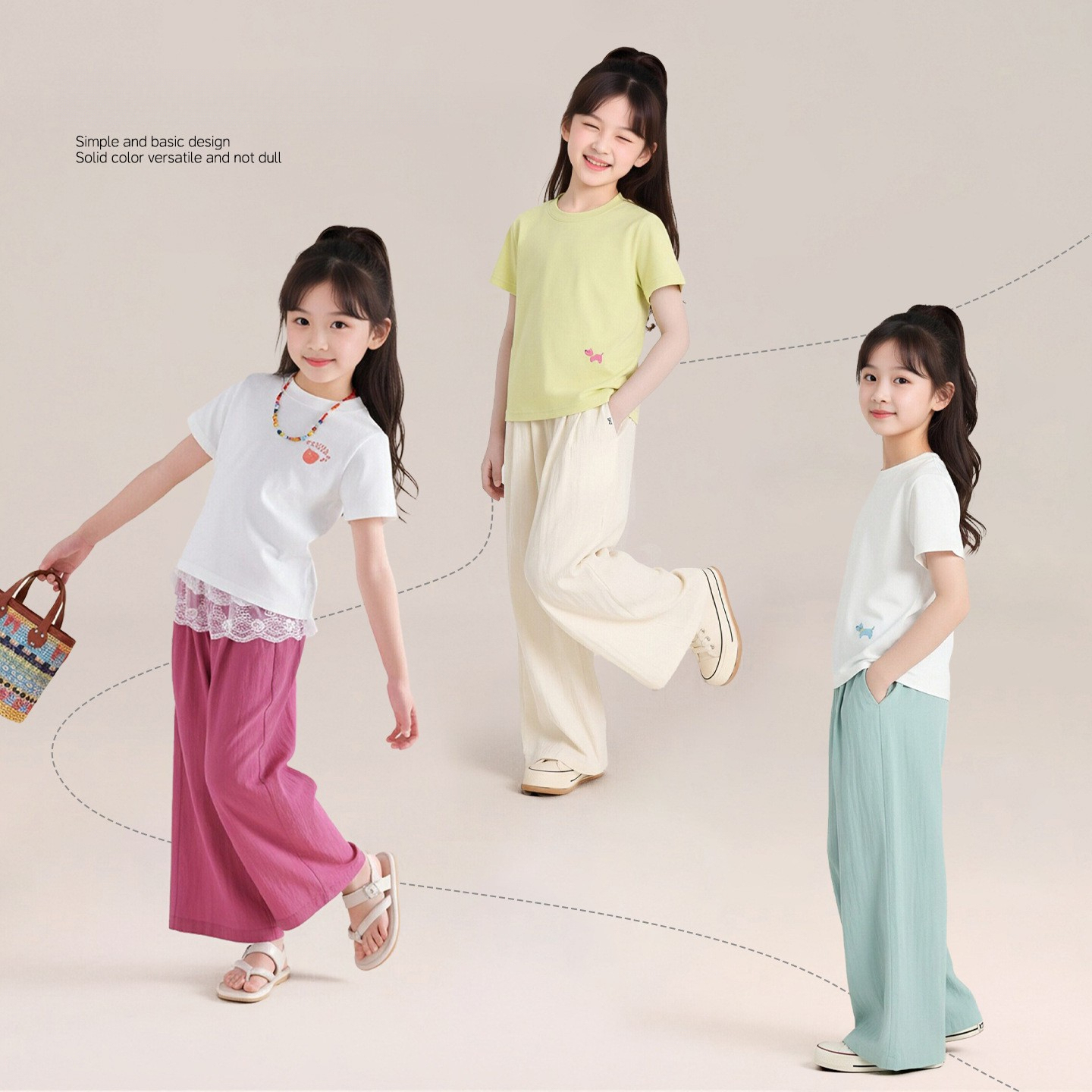 女童夏季直筒山本褲