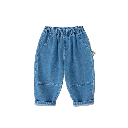 兒童秋季軟牛仔褲子