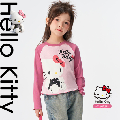 春季女童卡通貓咪直筒褲