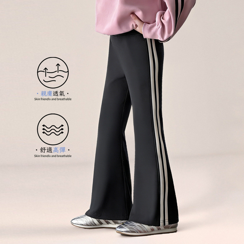 春季女童塑性喇叭褲