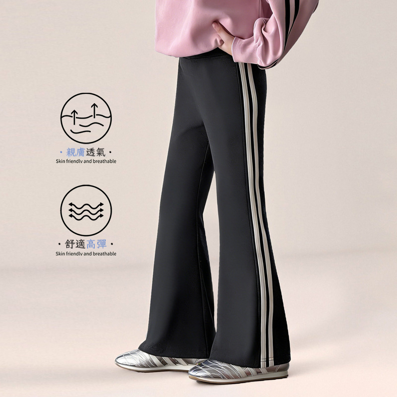 春季女童塑性喇叭褲