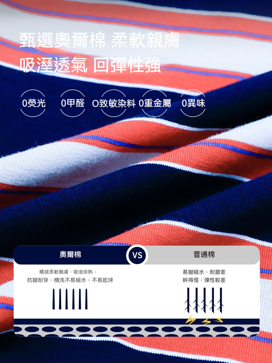 女童春季圓領條紋撞色長袖打底衫T恤