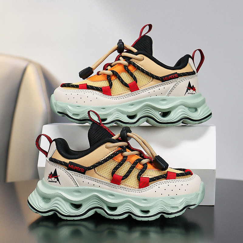 兒童春季透氣中大童跑步鞋