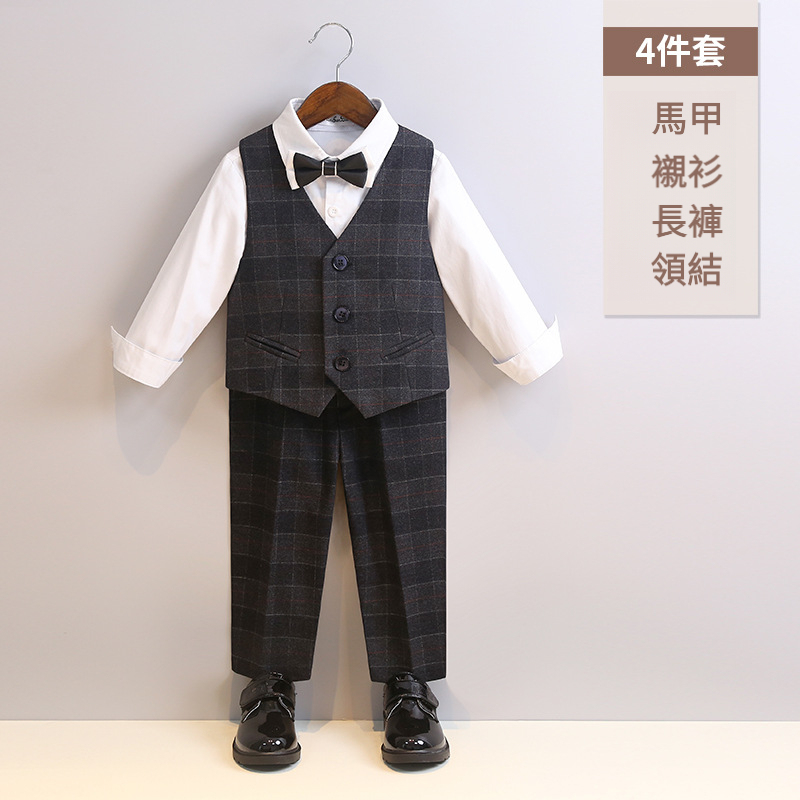 男童春秋英倫西裝套裝