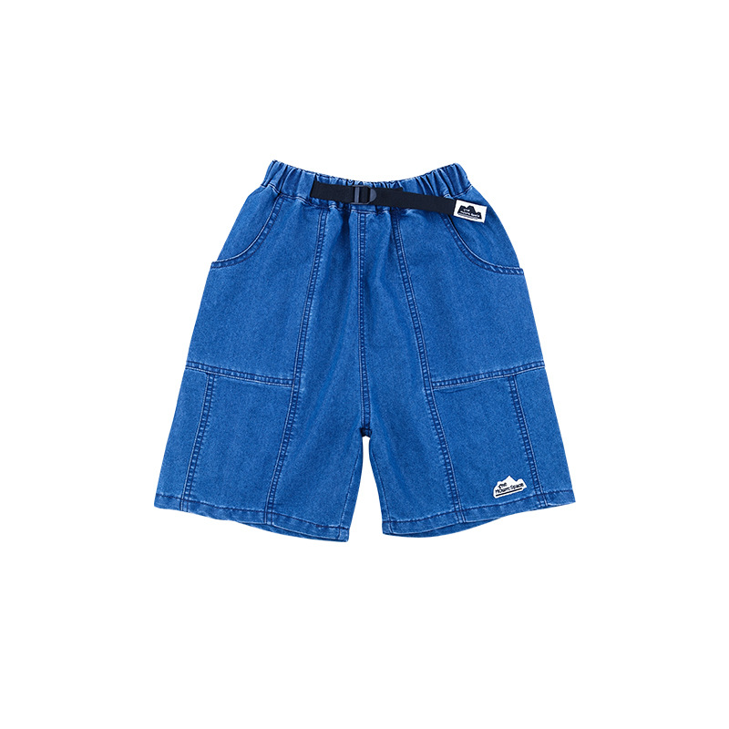 男童夏季復古軟棉牛仔短褲