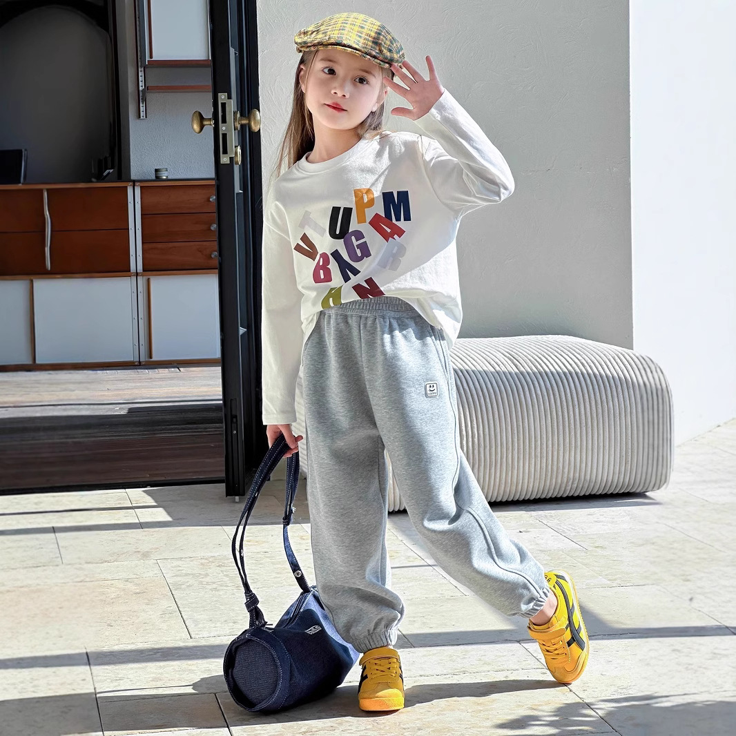 女童春秋兒童運動束腳衛褲