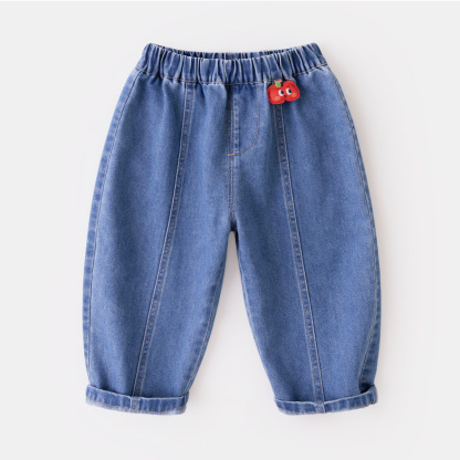 寶寶牛仔褲春款兒童休閒長褲女童時尚褲子