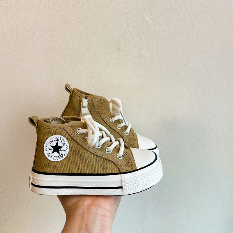 兒童高幫帆布鞋