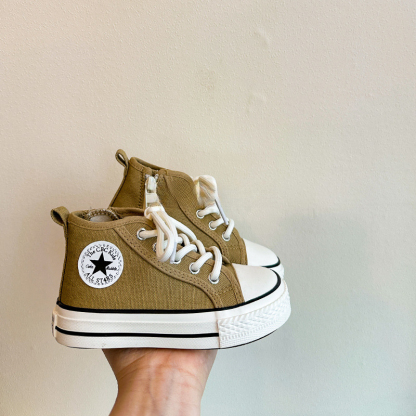 兒童高幫帆布鞋