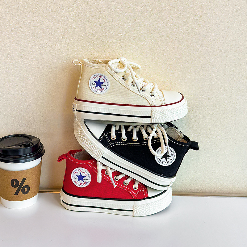 兒童高幫帆布鞋