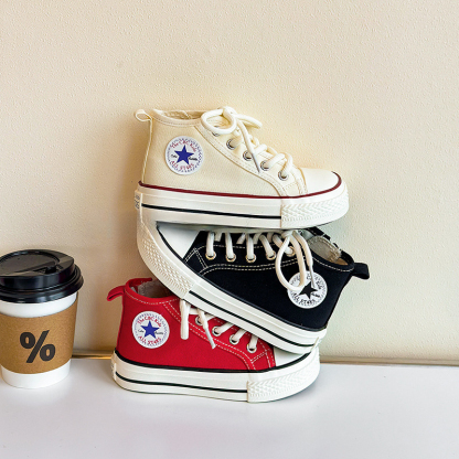 兒童高幫帆布鞋